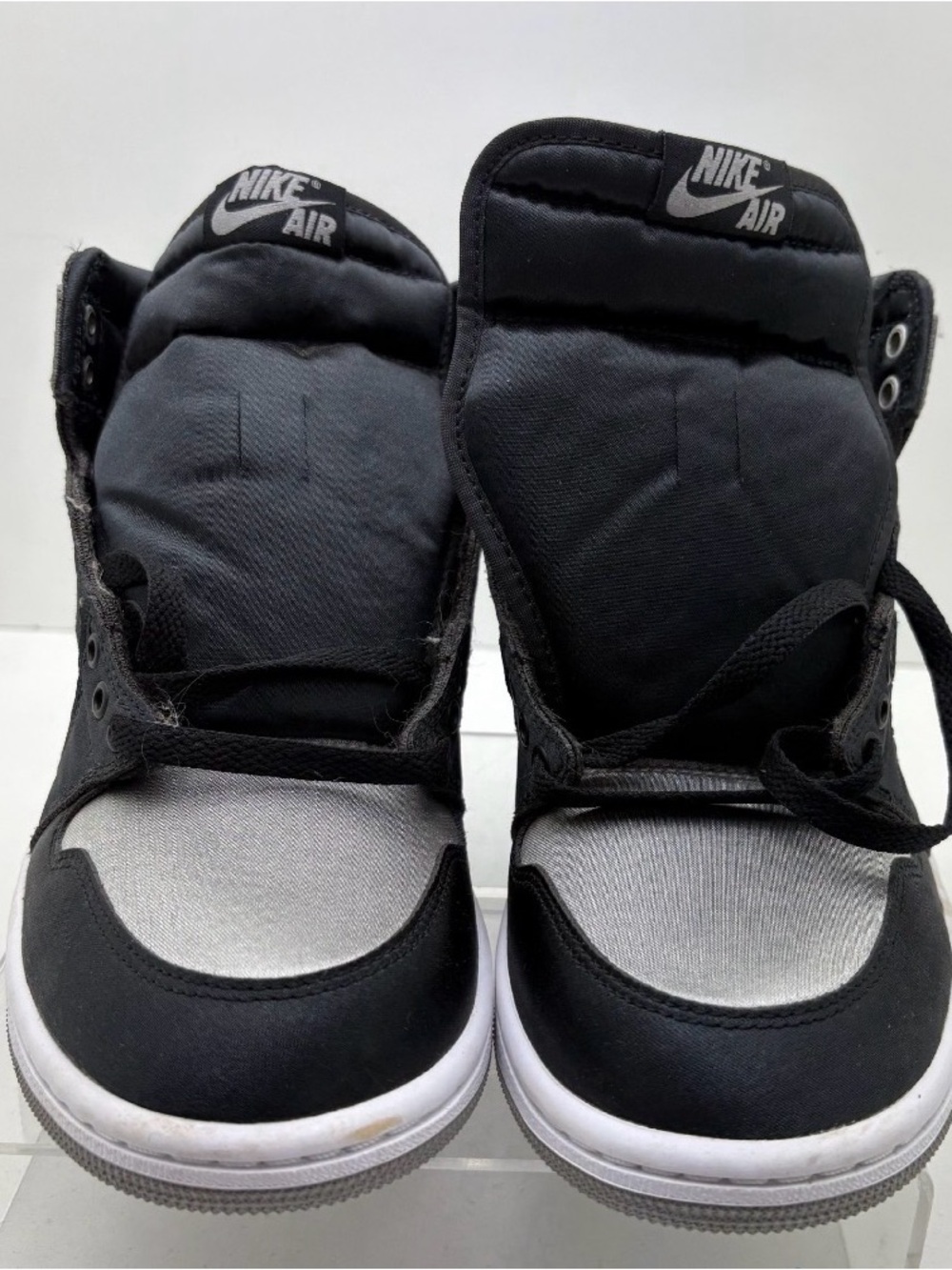 Jordan Kids Black and Silver High-Top Sneakers